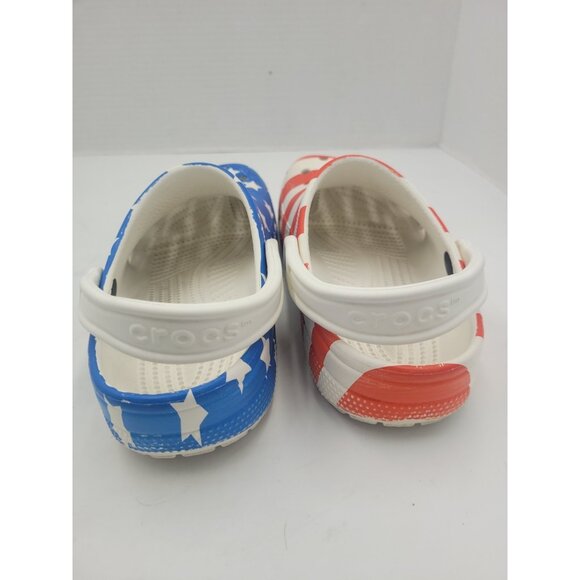 Crocs Classic American Flag Clogs Size Mens 5 Womens 7 USA Patriotic Shoes - Picture 6 of 11